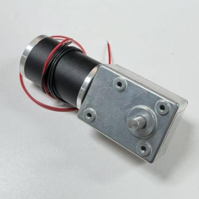 5882-50 DC12V 24V Strong Torque Gearmotor Metal Turbo Worm Gearbox Engine Reversed Low Speed 200kg Self-Lock Worm DC Gear Motor