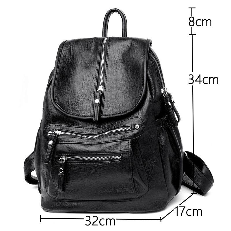 Kvinner høykvalitets skinnryggsekker Vintage kvinnelig skulderveske Sac a Dos Travel Dame Bagpack Mochilas skolevesker for jenter