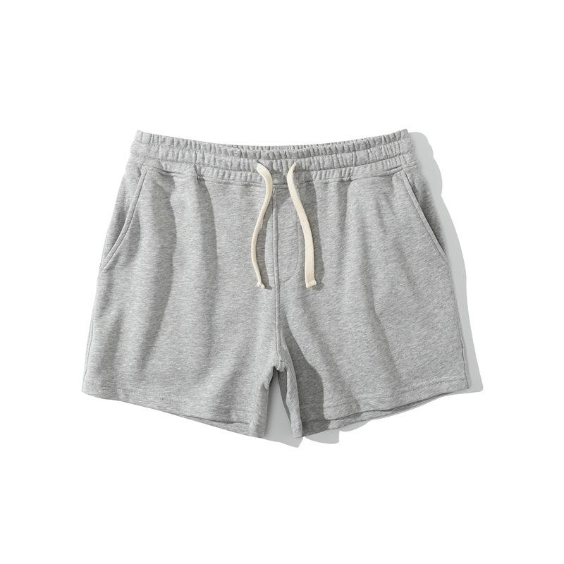 Solid Color Men's High-Elastic Cotton Running Shorts