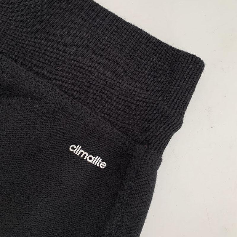 Adidas Buchstabendruck Kordelzug Cropped Sporthose Damen Hose Schwarz AJ4586