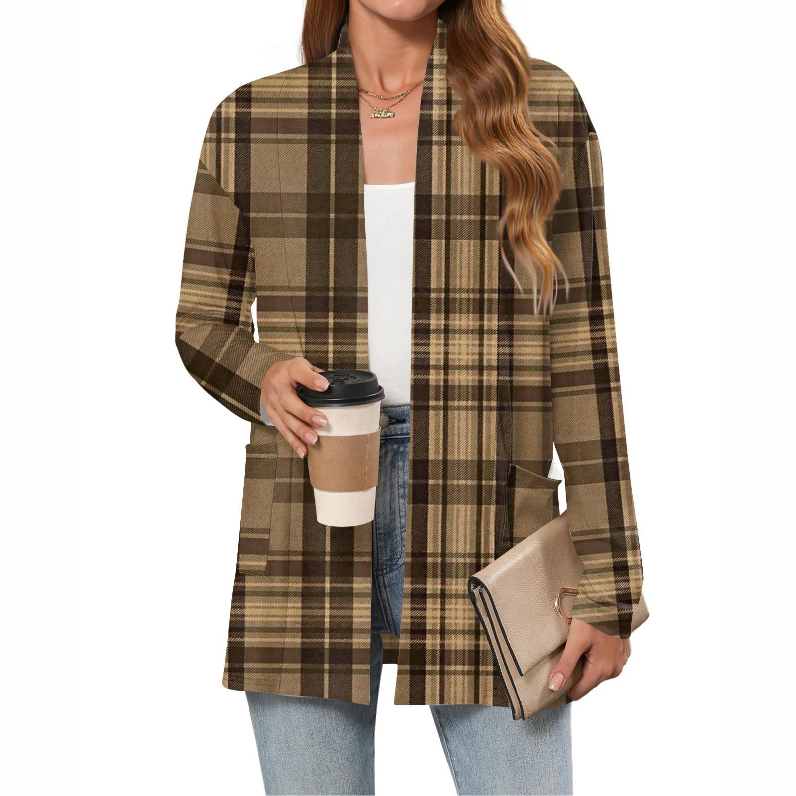 

Женский рождественский кардиган с принтом, легкий, с длинными рукавами, повседневный, свободного кроя, тонкий, с карманами, куртка-кардиган XXL