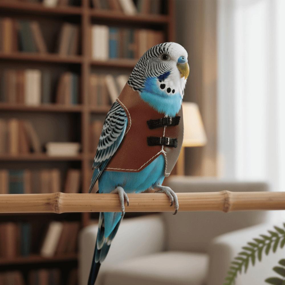 Vintage Style Parrot Costume Adjustable Birds Cosplay Outfit Funny Pet Birds Vest  Photography Prop