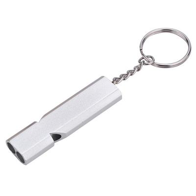 Lightweight Aluminum Alloy Whistle Loud And Clear Sound Camping Equipment Portable Keychain Self-protection Whistle Life-saving