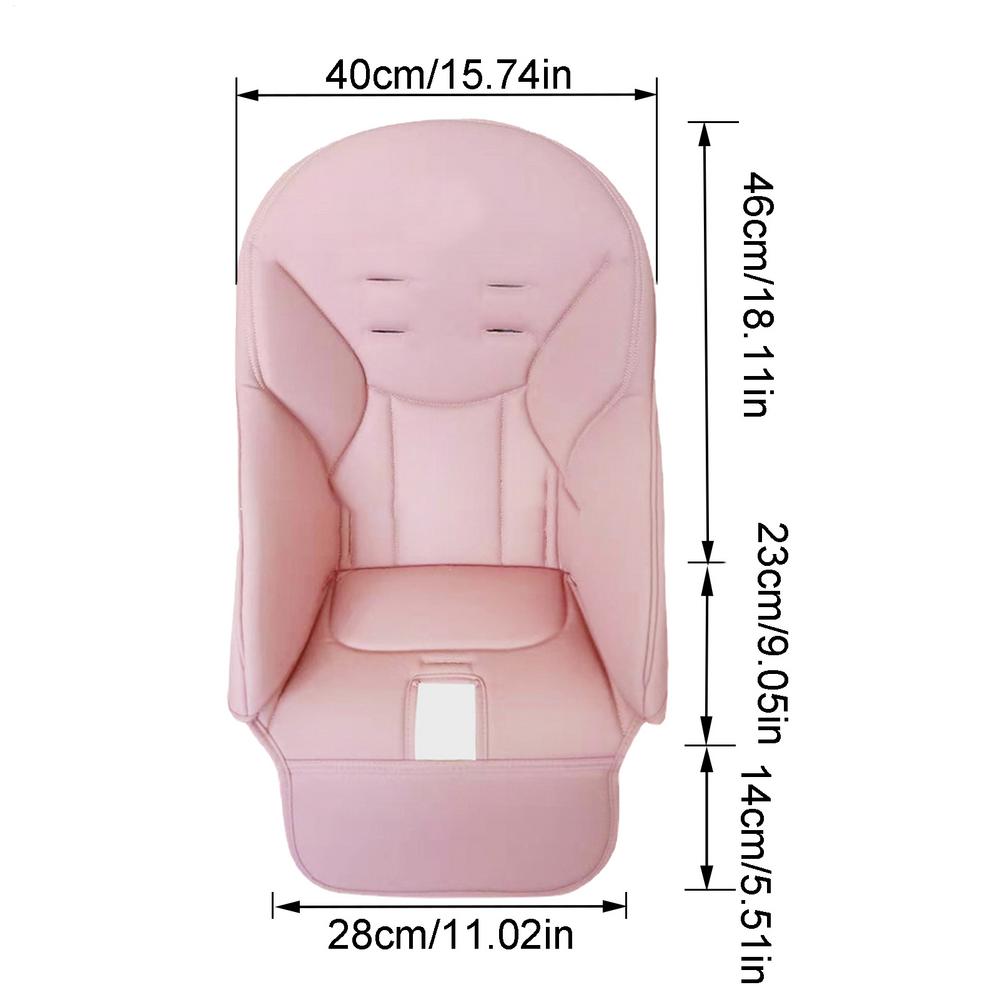 Baby Chair Cushion PU Leather Baby Stroller Cushion Baby Dining Chair Sponge Cushion Kids Chair Seat Case Accessories