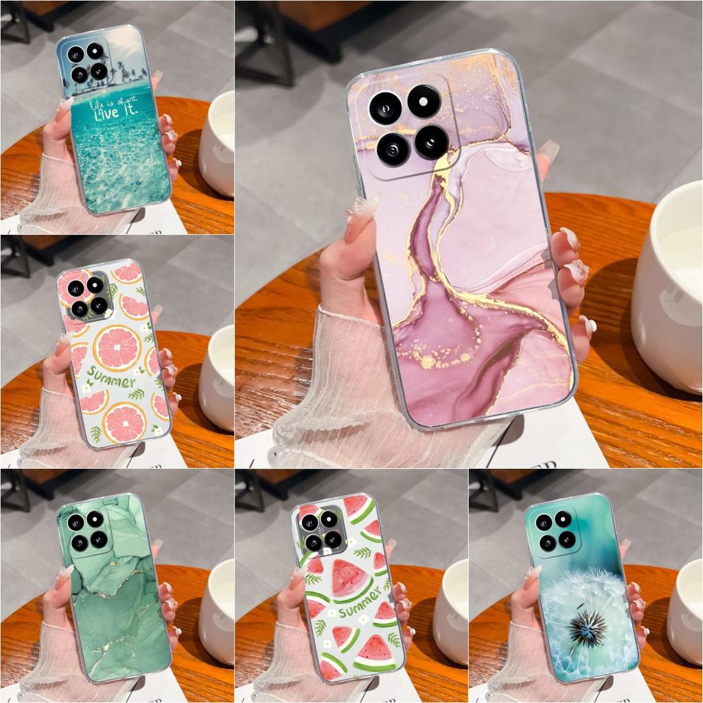 Phone Case Cover For Xiaomi Poco X6 F5 14 Pro C50 C51 Capa Fruit Pattern High Quality TPU Soft Silicone Shockproof Transparent Bumper For Xiaomi Shell