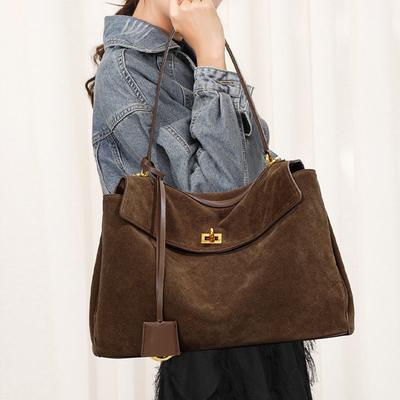 Commuter Air Bag Crossbody Frosted Leather Pitot Bag Large Capacity Premium Underarm Bag