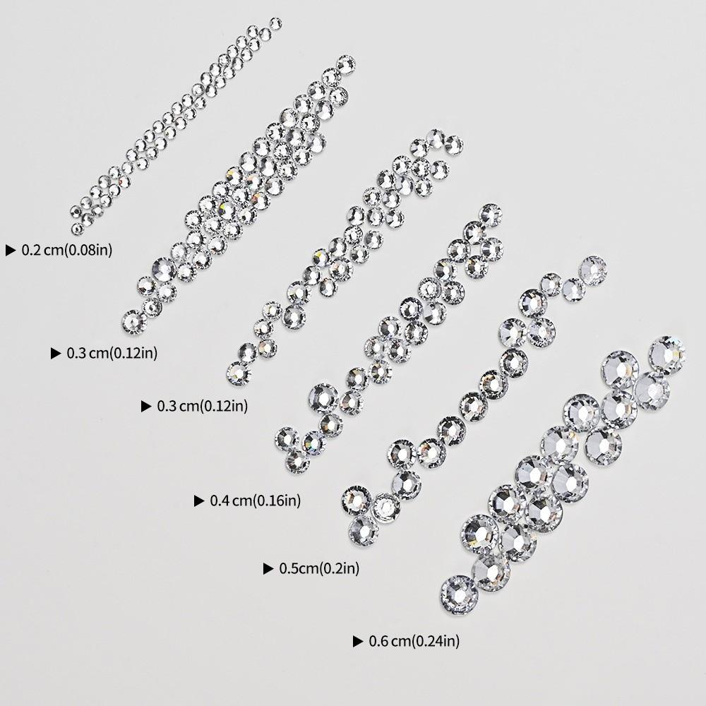 Glitter Finish Resin Rhinestone Kit DIY Decoration Flatback Gems Jelly Rhinestones  for Nail Art