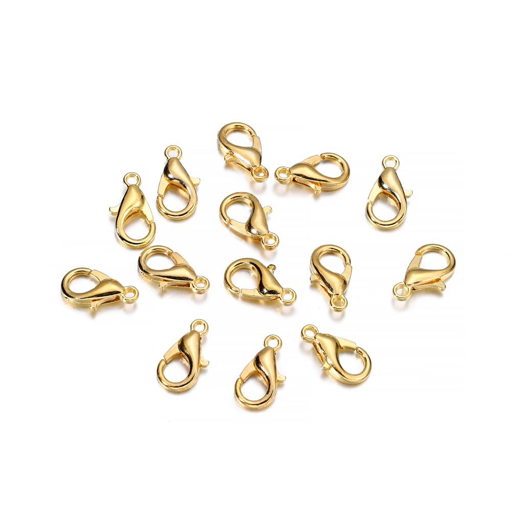 50pcs/lot Jewelry Findings Alloy Lobster Clasp Hooks For Jewelry Making Necklace Bracelet Chain DIY Supplies Accessories
