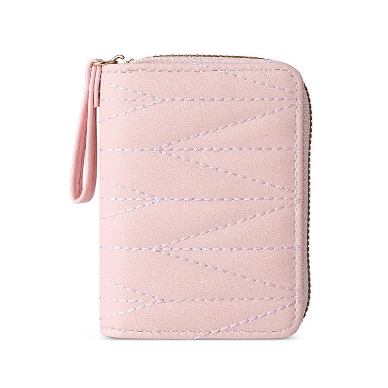 French Chic Quilted Accordion Card Holder for Women with Multiple Card Slots & Coin Purse