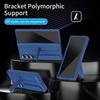 For Samsung Galaxy Z Fold7 5G Case with Tempered Glass Film Silicone Wristband Kickstand PC Phone Cover