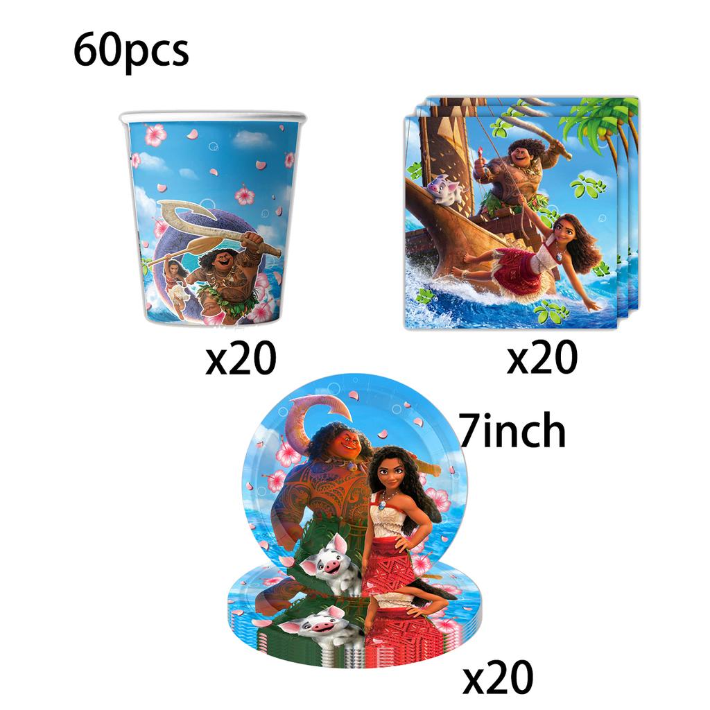 Moana Theme Birthday Party Decoration Tableware Balloons Cup Plate Banner Kid Girls Baby Shower Supplies Christmas Gifts 2 Round Sensory Compression