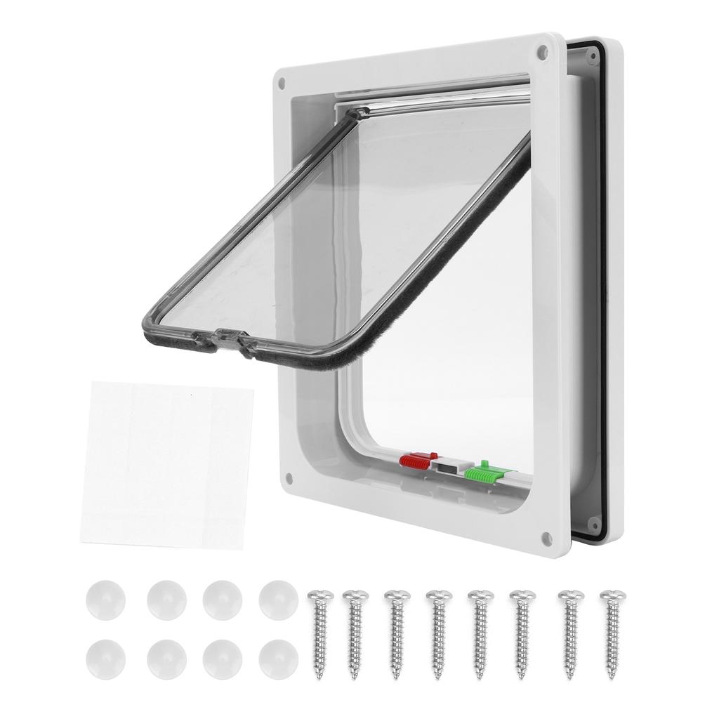 Pet Door Multiple Lock Modes Detachable Easy To Install Pet Gate Suitable for Cats Dogs