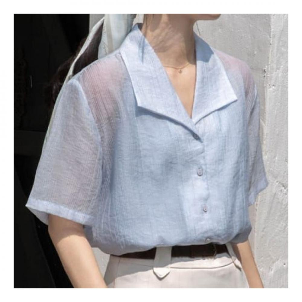 Navava Men S Thin Collar Short Sleeve Shirt Nb2111