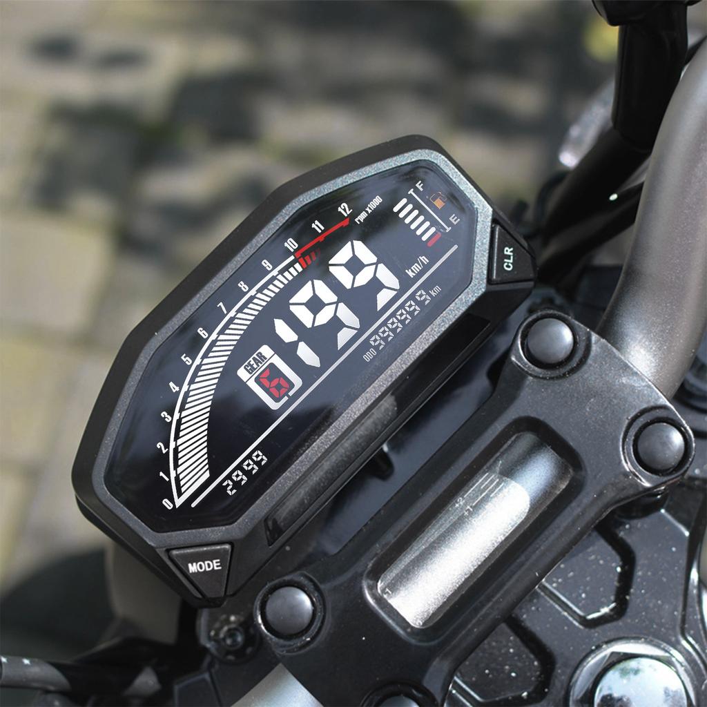 12V Universal Motorcycle Speedometer Digital Dash LCD RPM Odometer Tachometer With Sensor Bracket For 1/2/4 Cylinder Motorbike