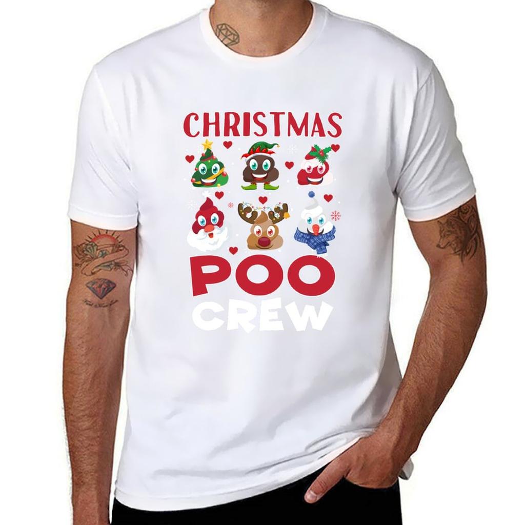 Christmas Poo Crew Funny Christmas Poop Emoticons Tshirt T Shirts For Unisex Cotton T Shirt Unisex Cotton Cotton Tshirt 100 Tshirt