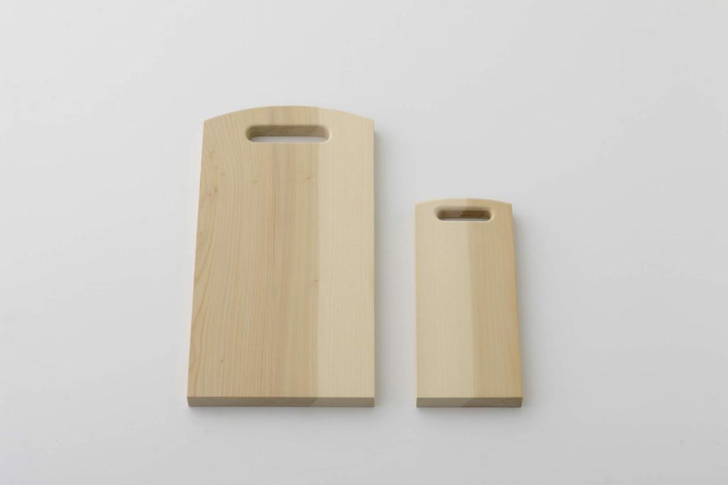 woodpecker Ginkgo Wood Cutting Made in Natural Ginkgo Wood Cutting Board with Handle Holes and Corners Board, Japan, Wood, (2 Small)