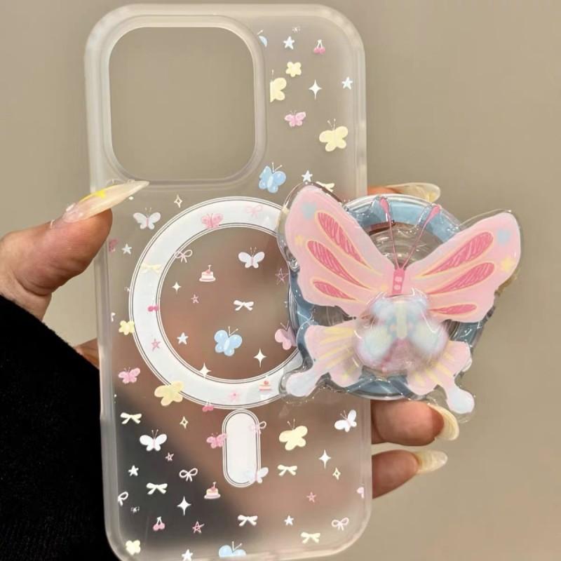 

Fresh Color Flower Basket Magnetic Bracket Suitable IPhone 16 Promax Apple 15 Phone Case 14 Women 13 Spring