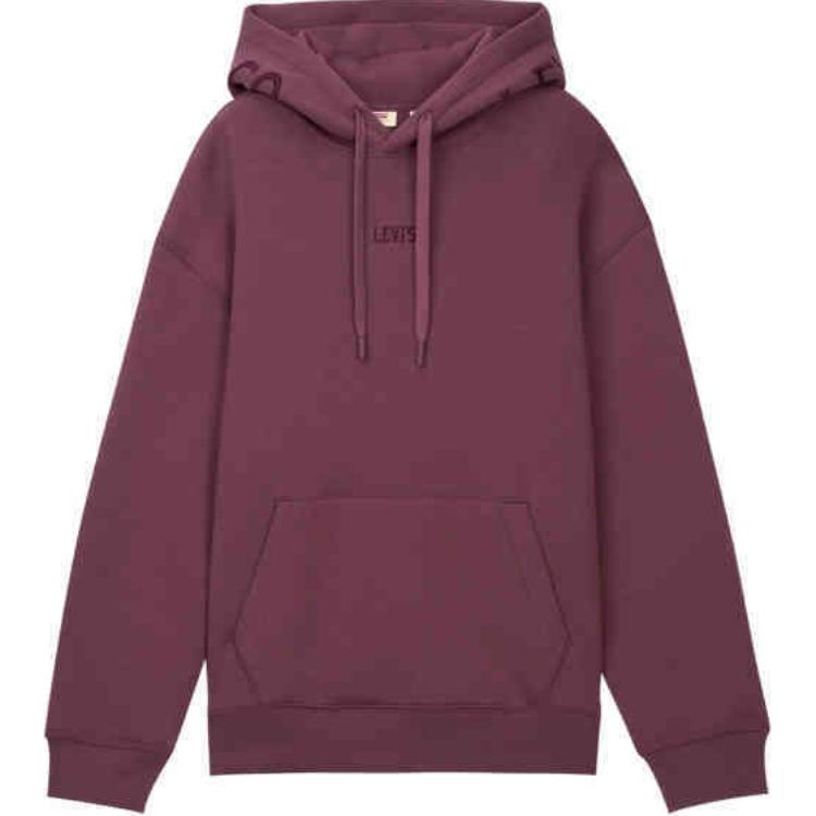 

Толстовка мужская Levis свободного кроя с вышивкой, капюшоном и кулиской, с длинным рукавом, фиолетовая 0019F-0001 M