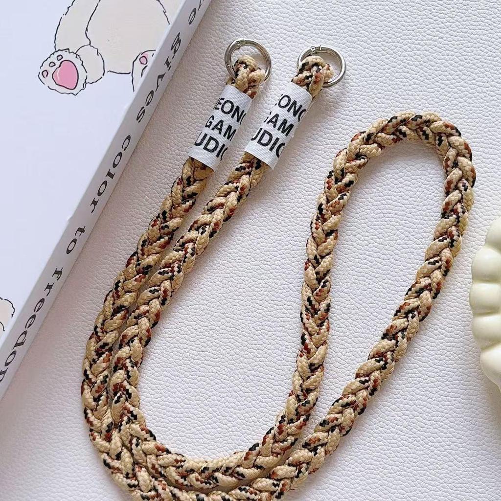 Colorful Crossbody Woven Phone Strap - Long Anti-Lost Lanyard & Bag Decoration