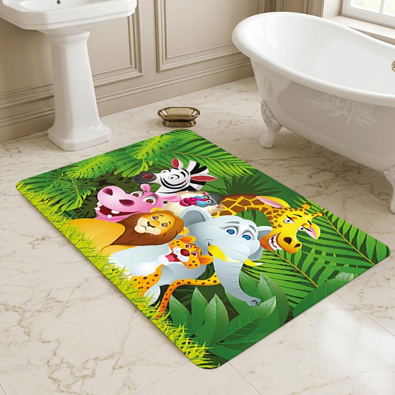 Jungle Animals Living Room Nonslip Area Rug Soft Carpet For Bedroom Game Playroom Sofa Office Home Decor Doormat Christmas Gift C9301901