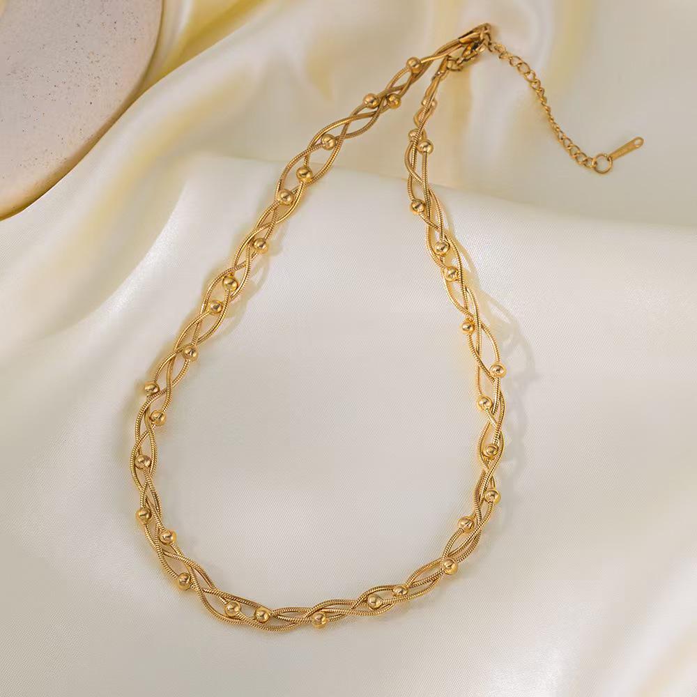18K Gold Trendy Cuban Link Necklace: European & American Style, Non-Fading, Fashionable Personalized Chain, High-End Jewelry.
