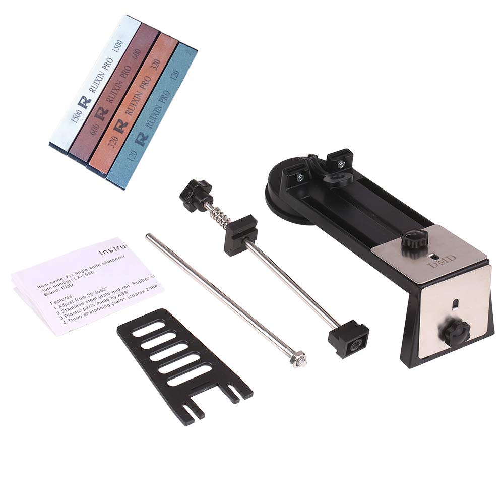 Knife Sharpener Fixed Angle Knife Sharpener Professional Knife Grinder with 4 Sharpening and for Knives and Scissors Kit, Kit, Stones, 120mm, 320mm,
