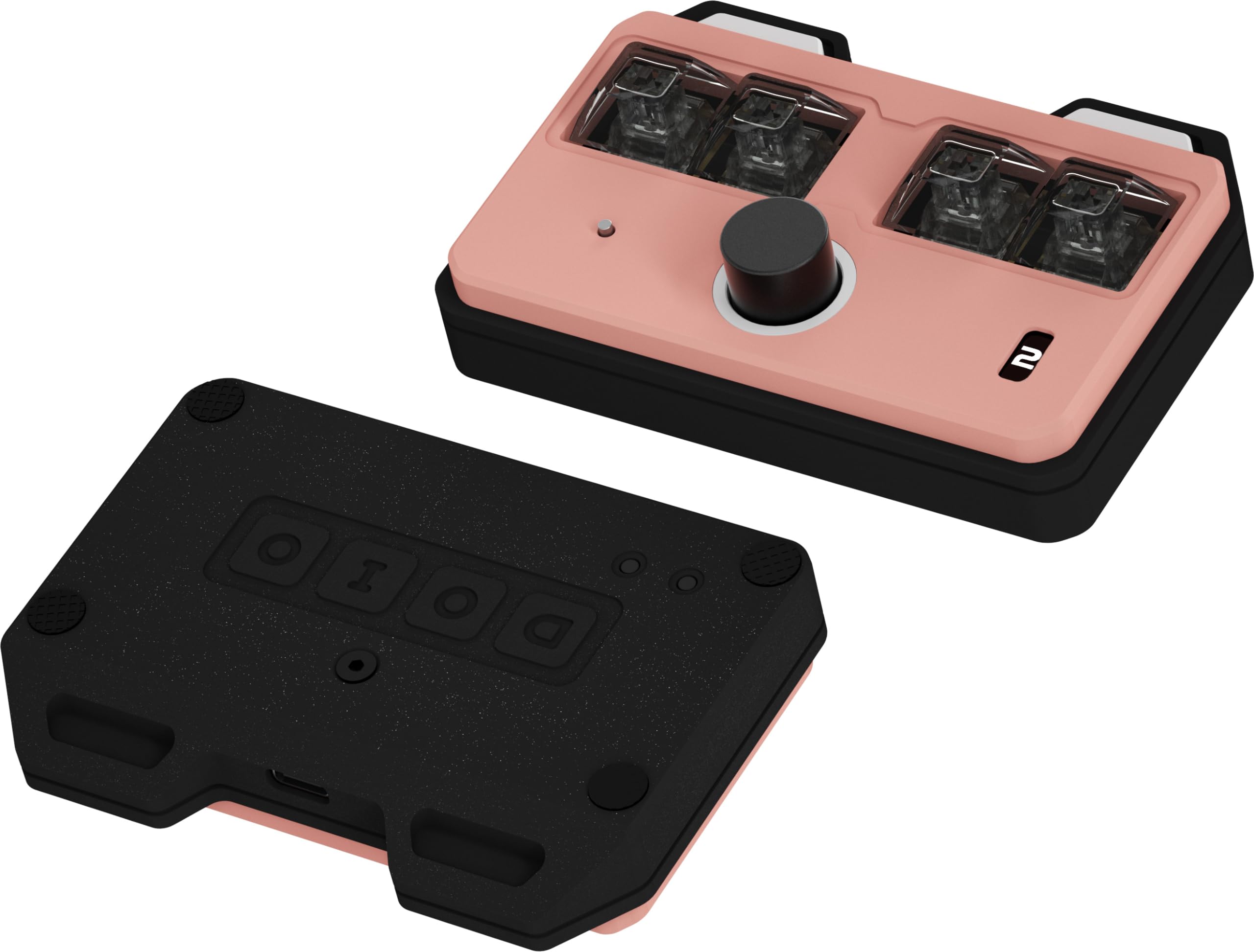 

DOIO Macro Pad with Haptic Buzzer and 5 RGB Function Feedback, Encoder, QMK/VIA Compatible, Layers, (Pink) рожевий