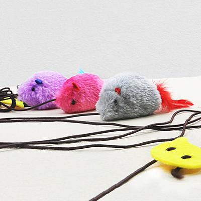 Hot Hanging Sound Feather Mouse Elastic Rope Simulation Plush Call Mouse Cat Cat Self-health Artifact Cat Toy