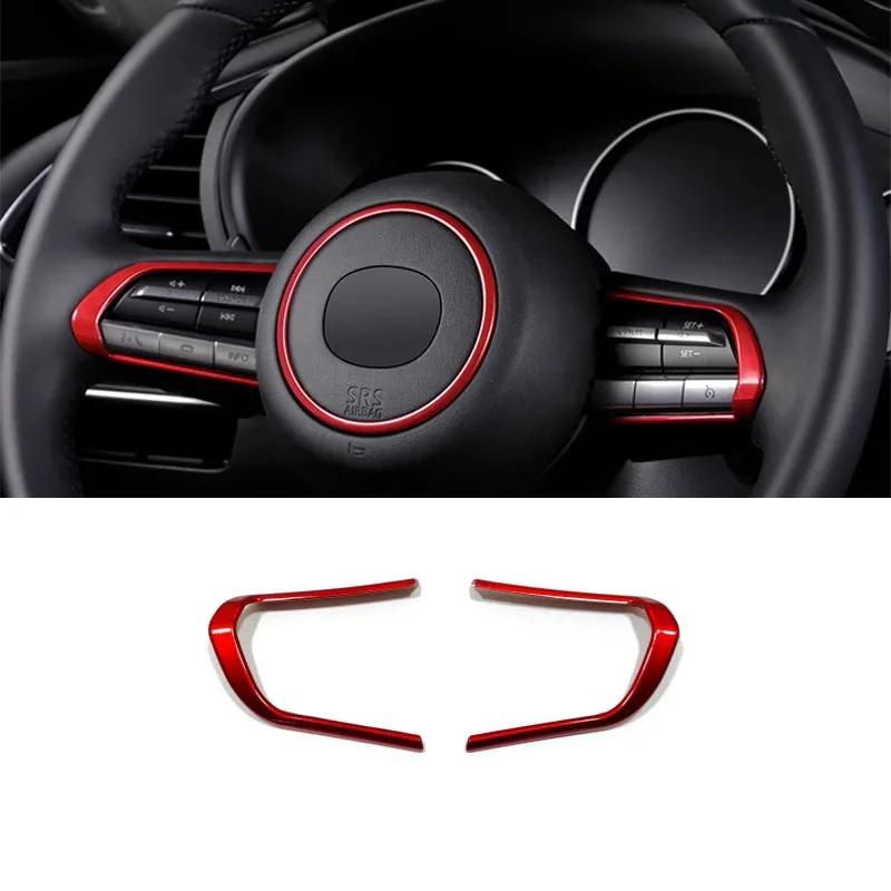 For Mazda 3 Axela BP CX-30 DM cx-50 -  Steering Wheel Trim Circle Sequ Ring Cover Button Decoration Sticker