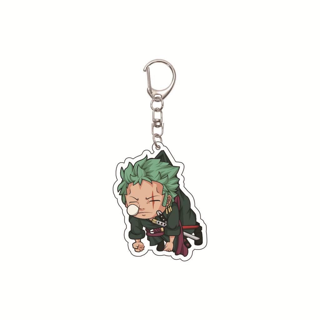 One Piece 5.5CM Acrylic Keychain, Anime Keychain, Luffy, Zoro Cartoon One Piece Bag Keychain