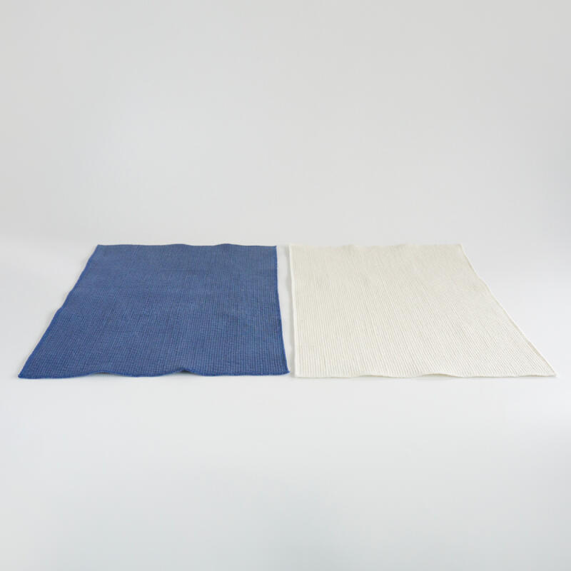 Cotton Quilted Overstitch Table Mat (Blue)