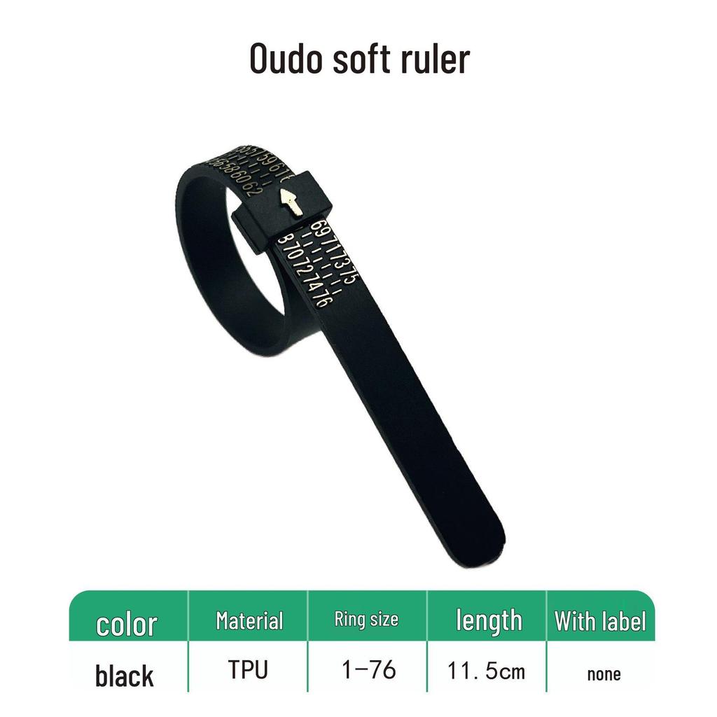 Adjustable US/UK Ring Size Measuring Tool: PU Ring Sizer & Ruler Tape