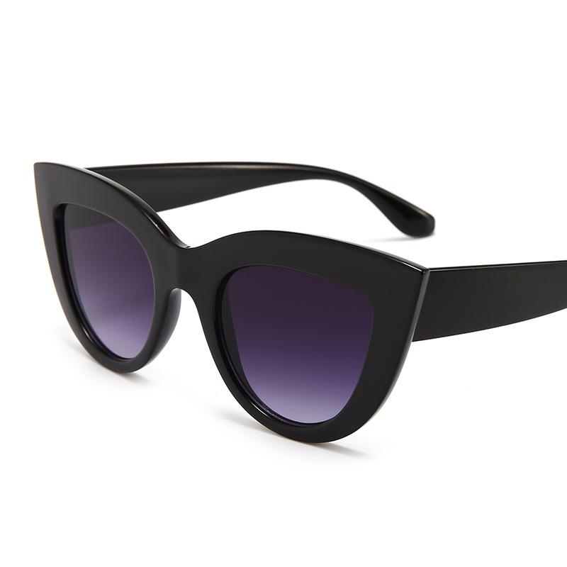 Big Cat Eye Ladies Sun Glasses Glasses Colored Eyeglasses Ladies Vintage Sun Glasses Female Black Pink Blue Cateye Sunglasses Designer Style Style