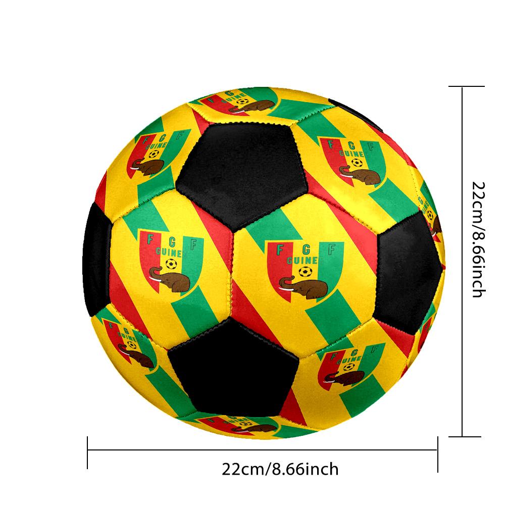 Guinea Bissau Indoor Soccer Ball Colorful All Ages Size 5 Machine Stitched PVC Competition Ready Durable High-Bounce