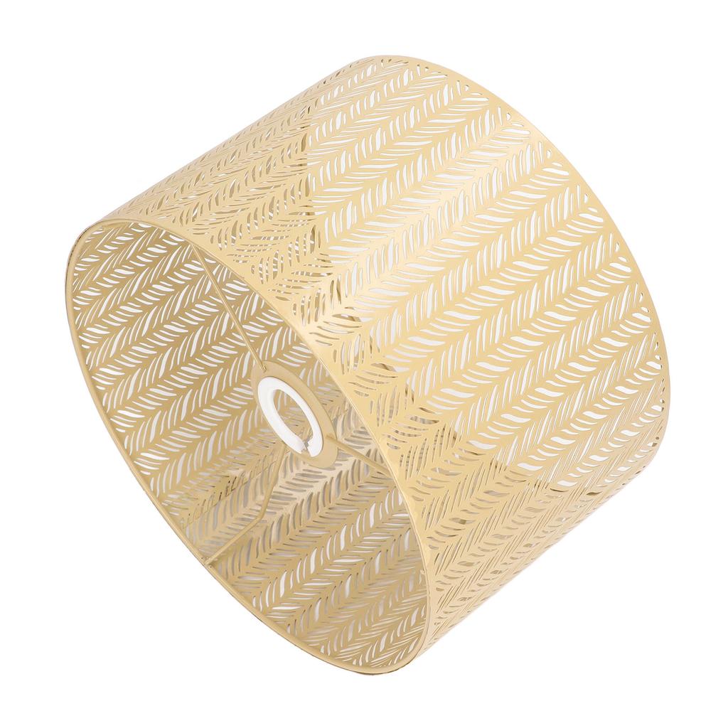 Trommelschirm E27 E14 Clip Draht Blattform Ausgehöhlt Metall Dekorativer Lampenschirm Abdeckung für Tisch Wand Deckenleuchte Gold