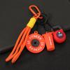 Gym Keychain Set Dumbbell Water Bottle Kettlebell Charm Keyring With Braided Rope For Workout Enthusiasts Bag Accessory