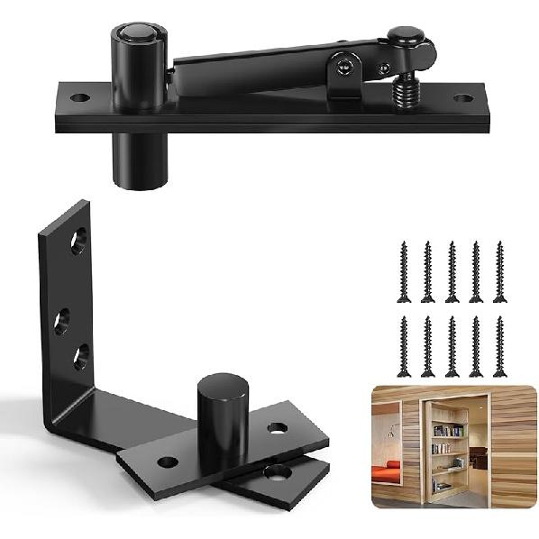 Pivot Hinge, Heavy Duty Hidden Door Hinge for Wood Secret Door, Pivot Door Hardware for Hidden Door Bookcase, 360 Degree Rotation Stainless Steel