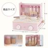 LabelLabel Folder Cooker Pretend Play Kitchen Mini Kitchen Wooden Play Set Birthday Gift for Boys and Girls Wooden Toy (Pink)