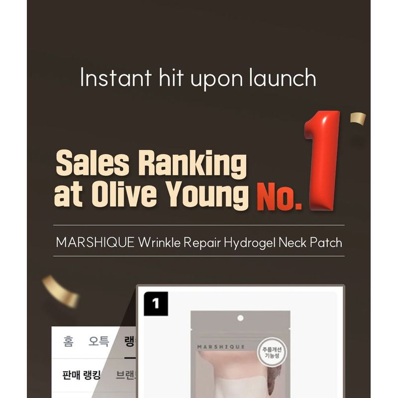 MARSHIQUE Wrinkle Repair Hydrogel Neck Patch