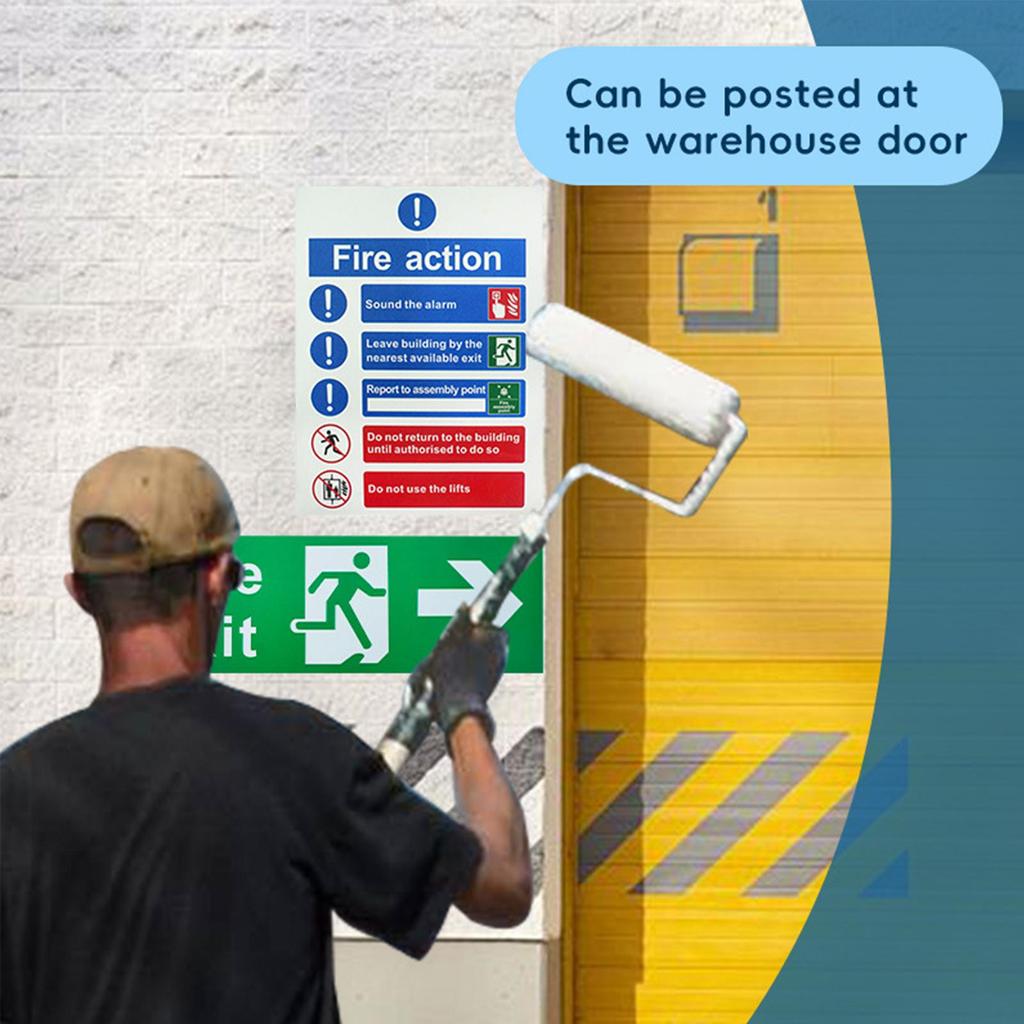 Exit Sign Safety Exit Sign Sticker 7 Piece Fade Resistant Decal Survival Sticker For Industrial Outdoor Door Men Women Elderly