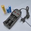 18650 Battery Charger 2 Bay Battery Charger with USB Port for Rechargeable Batteries 26650/21700/18650/18500/16340
