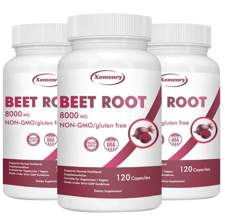 XEMENRY Beetroot Dietary Supplement, Containing Beetroot Extract, for Digestive Health and Daily Energy Support.
