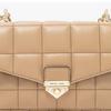 Michael Kors MK Soho Quilted Flap Commuter Solid Color Lambskin Crossbody Bag Women Bags Camel 30H0G1SL1T-222