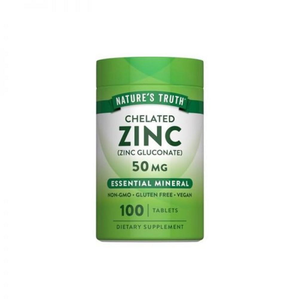Nature's Truth Chelate Zinc 50mg 100 Tablets 50 Tablets