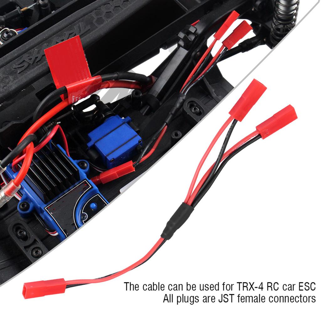 JST Y Cable, 2PCS Female to Female Connector Plug Wire with 15cm Length, for -4 ESC RC Car Accessory Part