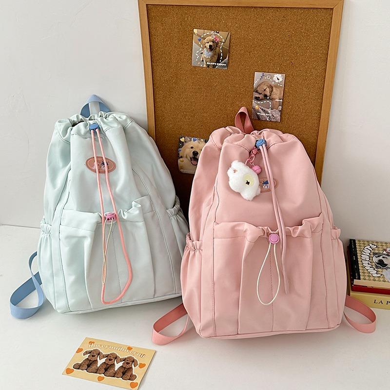 High-value schoolbag, new girl's heart drawstring bundle, commuter travel backpack, student class versatile backpack