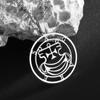 Vintage Rune Stainless Steel Pendant Adjustable Braided Leather Cord Necklace for Men Women Charm Amulet Jewelry Gift