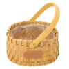 Rattan Flower Basket Safe Durable Wide Smoothing Handle Portable Handwoven Easter Basket for Party Wedding Family