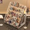 Acrylic Display Stand 5-Tier, Multi-Layer Rack for Badges Pins Keychains, Anime Collectible Storage Organizer