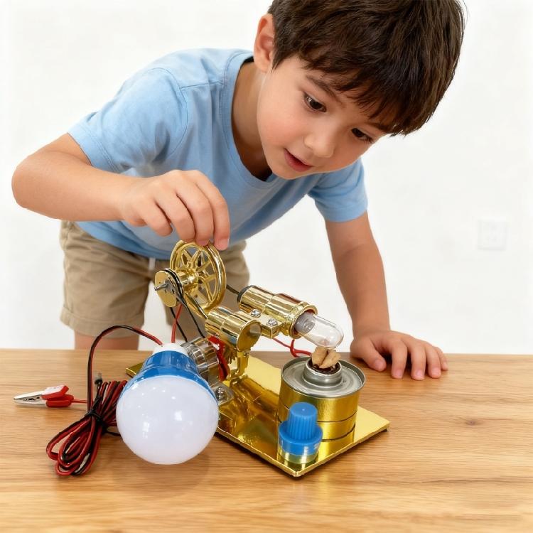 STEM Learning Alloy Steam Engine Generator Model For Classroom Energy Transformation Experiments Physics Teaching Device